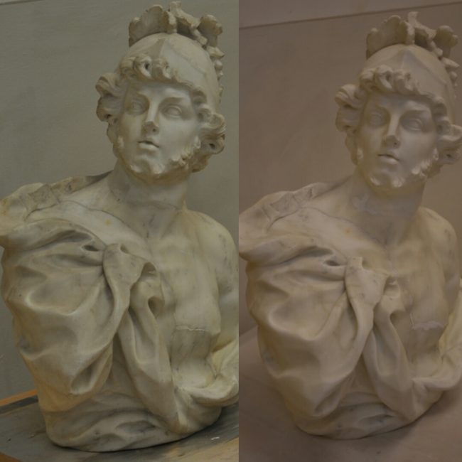 RESTAURO BUSTO MARMO